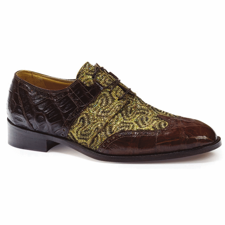 Mauri 53124 Caracalla Crocodile & Alligator Wingtip Sport Rust