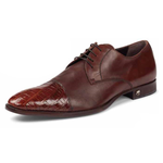 Mauri 53151 Ragusa Calfskin & Alligator Shoes Camel