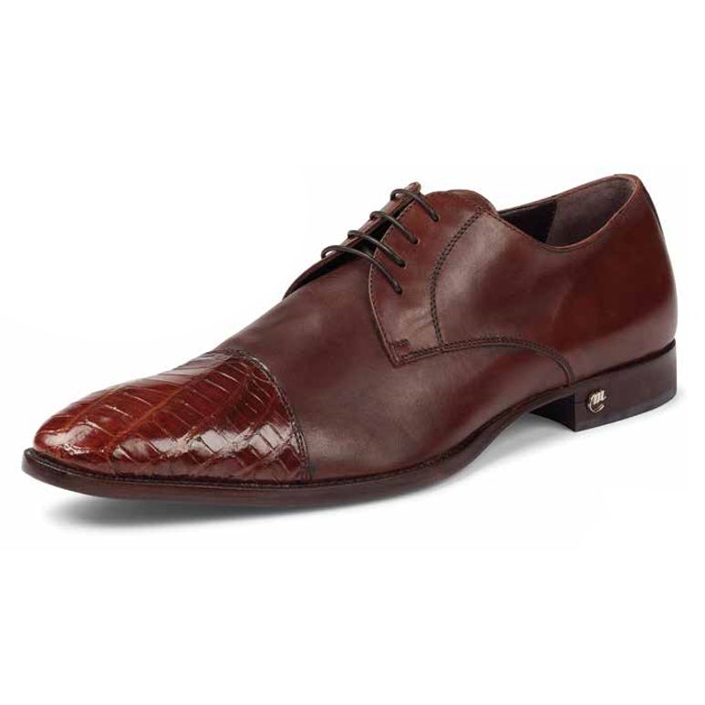 Mauri 53151 Ragusa Calfskin & Alligator Shoes Camel