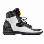 Mauri 8401 Baby Crocodile / Ostrich Leg / Embossed Patent Sneakers White / Black (Special Order)
