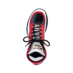 Mauri 8401 Flash Embossed Patent & Crocodile Sneakers White / Red / Black