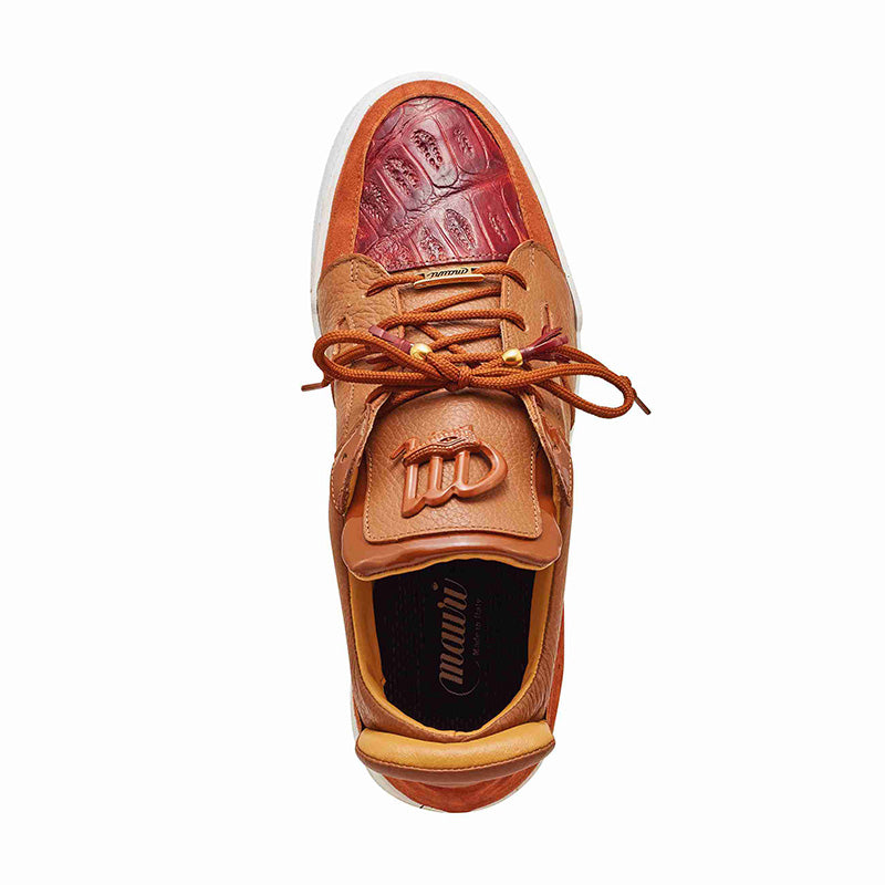 Mauri 8412 Suede / Baby Crocodile / Patent Sneakers Gold (SPECIAL ORDER)