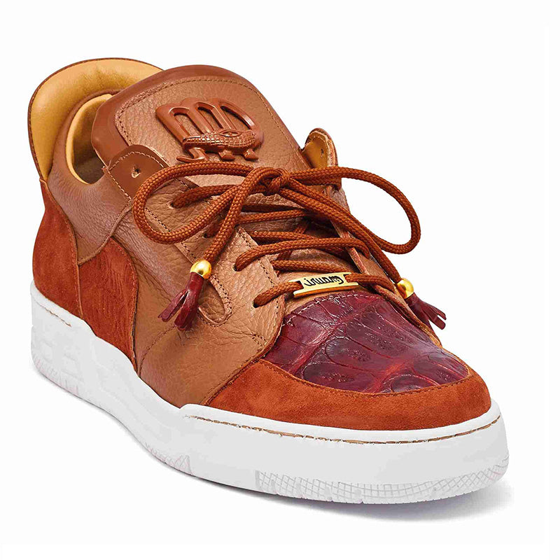 Mauri 8412 Suede / Baby Crocodile / Patent Sneakers Gold