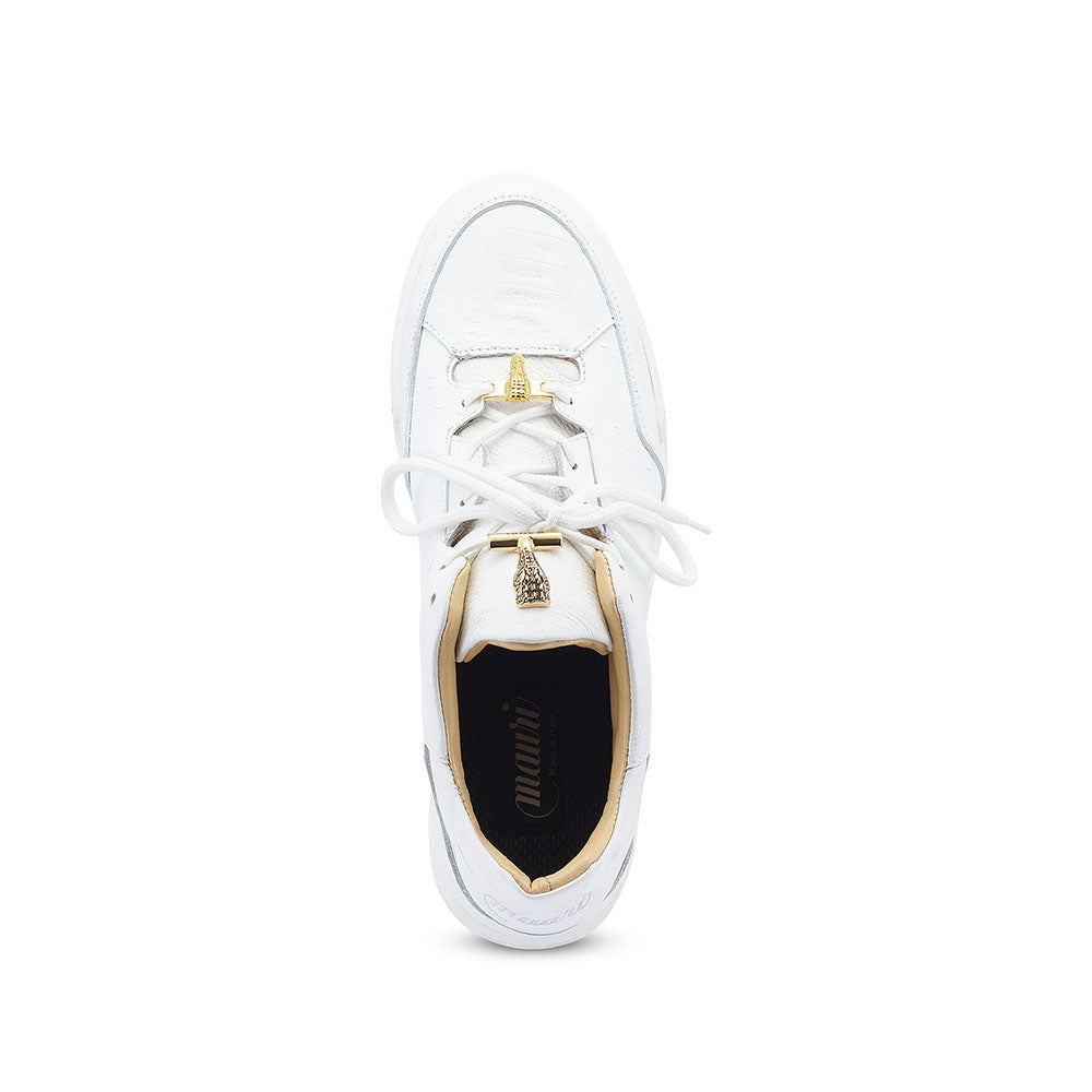 Mauri 8423 Ghost Calfskin and Patent Sneakers White
