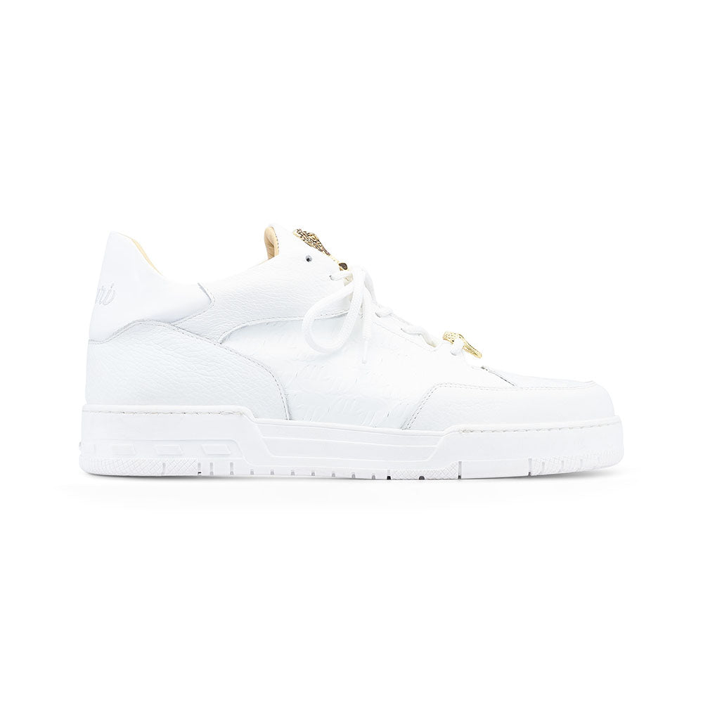 Mauri 8423 Ghost Calfskin and Patent Sneakers White
