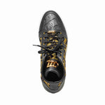 Mauri 8437 Baby Crocodile / Didier Fabric Sneakers Black / Gold