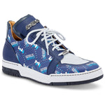 Mauri 8440 Crown Calf & Crocodile & Patent Sneakers Blue / Wonder Blue / White