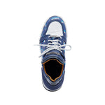 Mauri 8440 Crown Calf & Crocodile & Patent Sneakers Blue / Wonder Blue / White
