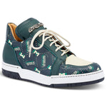 Mauri 8440 Crown Calf & Crocodile & Patent Sneakers Green / Hunter Green / Cream
