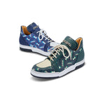 Mauri 8440 Crown Calf & Crocodile & Patent Sneakers Green / Hunter Green / Cream