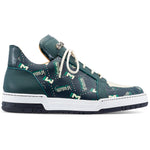 Mauri 8440 Crown Calf & Crocodile & Patent Sneakers Green / Hunter Green / Cream