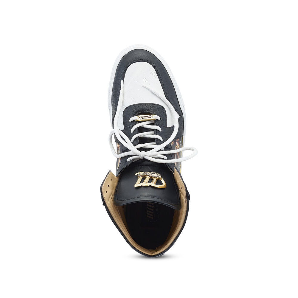 Mauri 8466/1 Vision Baby Croc / Calfskin Sneakers Black / White