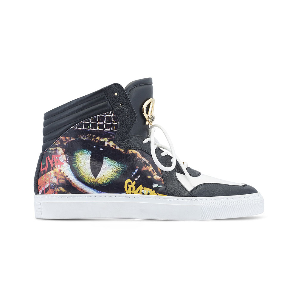 Mauri 8466/1 Vision Baby Croc / Calfskin Sneakers Black / White