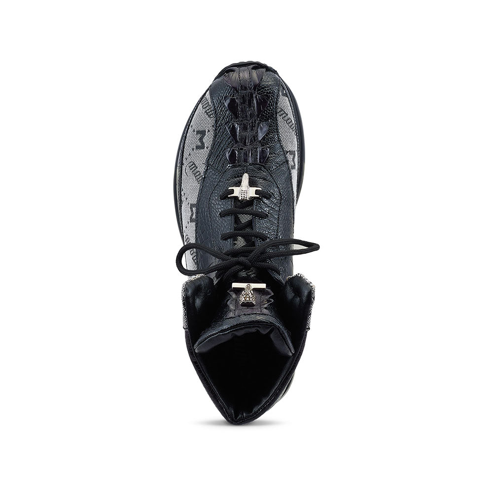 Mauri 8484 Ostrich Leg / Fabric High-top Black / Grey