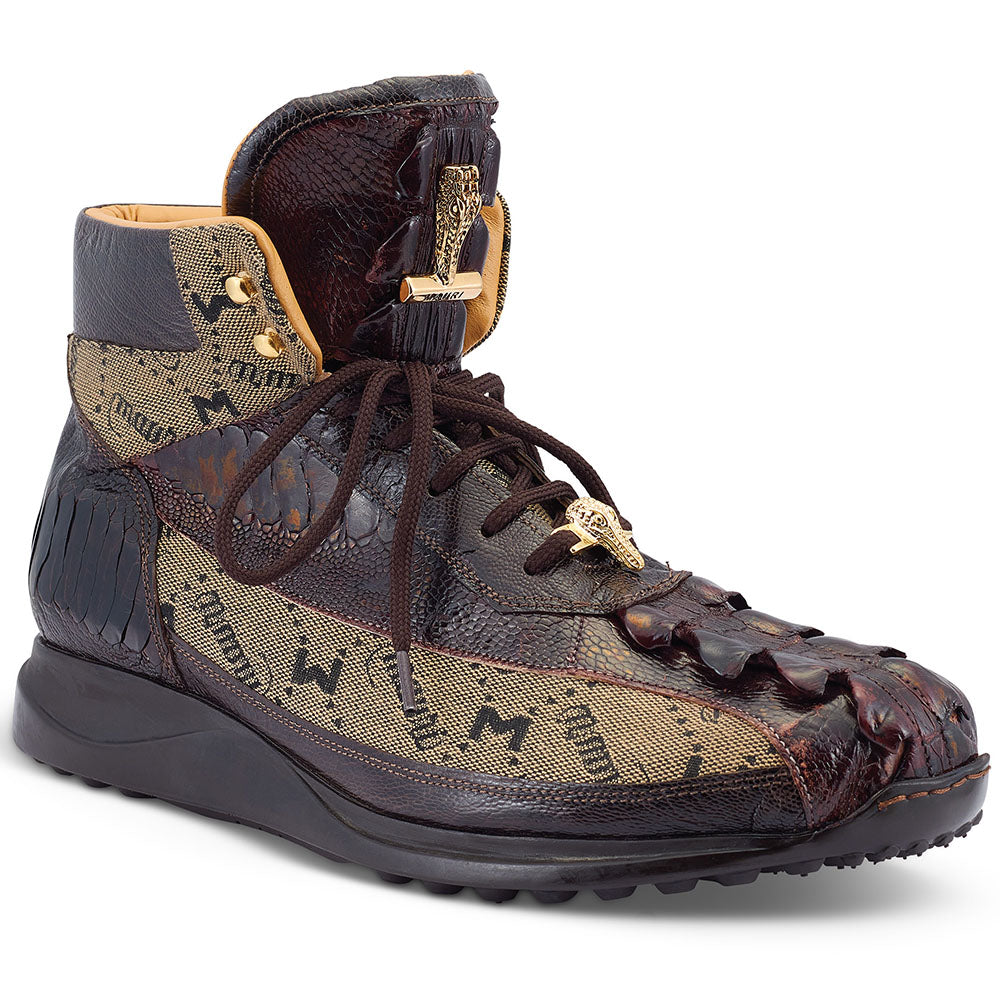 Mauri 8484 Ostrich Leg / Fabric High-top Sp Rust / Taupe