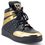 Mauri 8499 Patent / Calfskin / Baby Crocodile Sneakers Black / Gold