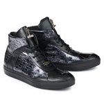 Mauri 8583 Heart Nappa Baby Croc Sneakers Black