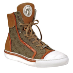 Mauri 8788 Nappa & Fabric Sneakers Cognac