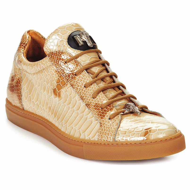 Mauri 8825 Patent Leather Sneakers Beige