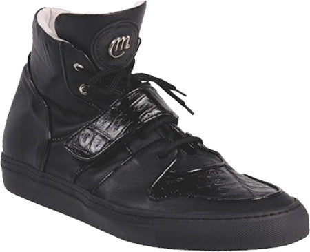 Mauri 8877 Croco & Suede High Top Sneakers Ruby Red (Special Order)