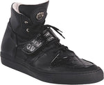 Mauri 8877 Croco & Suede High Top Sneakers Black (Special Order)