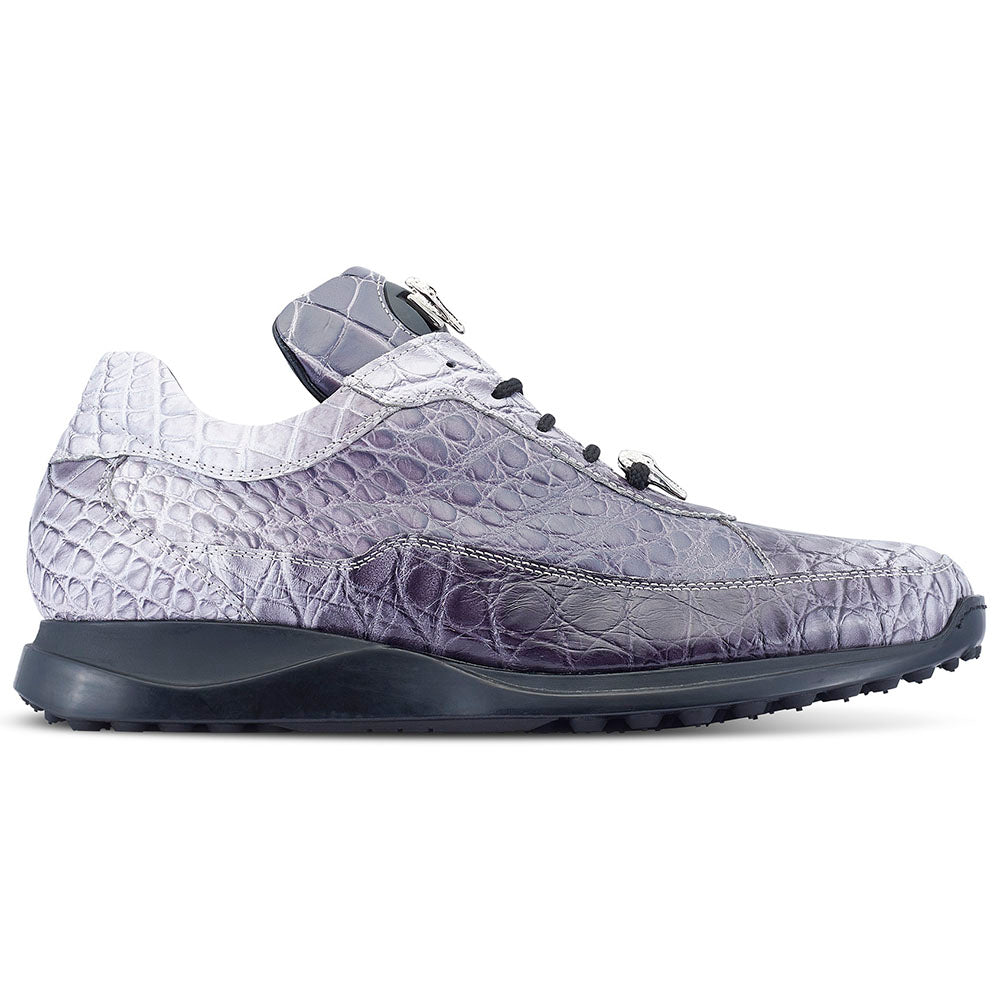 Mauri 8900/2 Alligator Sneakers Multi Grey | MensDesignerShoe.com