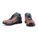 Mauri 8900/2 Alligator Sneakers Multi Toffee/ Ruby Red/ Indigo Blue