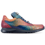 Mauri 8900/2 Alligator Sneakers Multi Toffee/ Ruby Red/ Indigo Blue