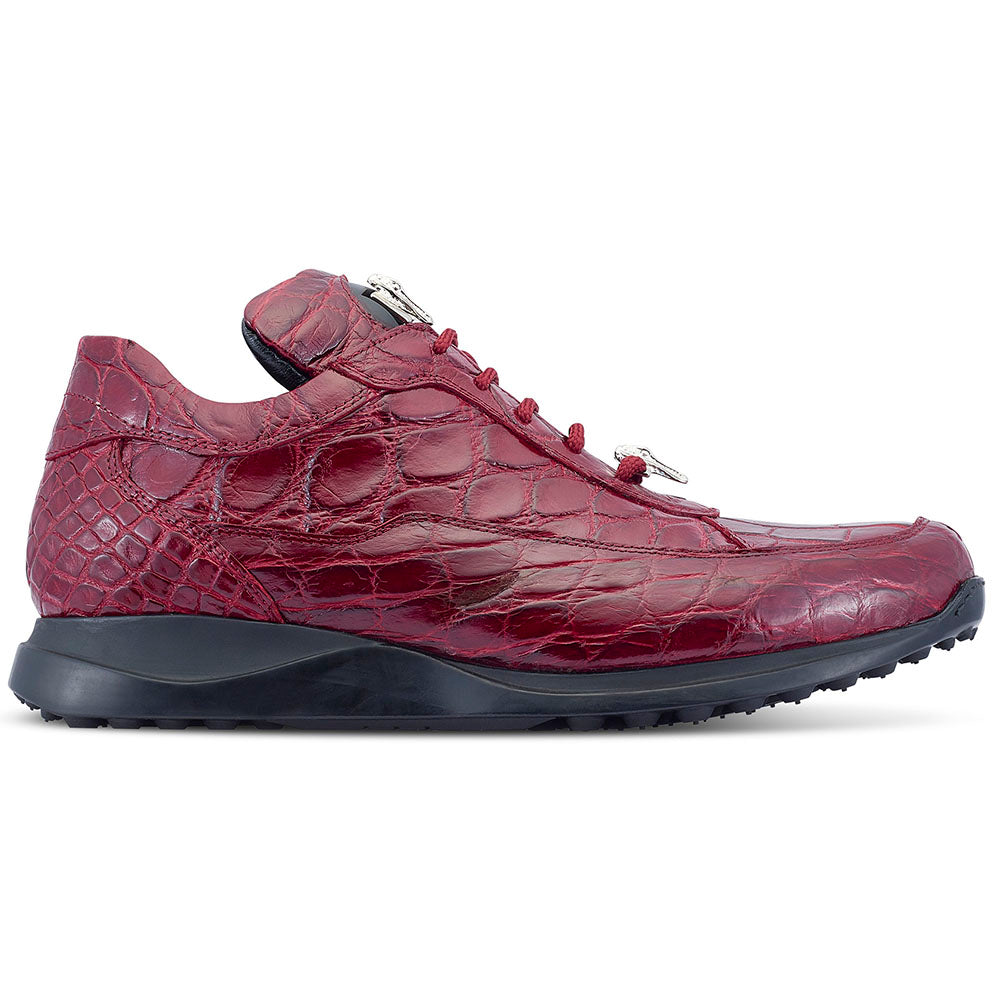 Mauri 8900/2 Alligator Sneakers Solid Ruby Red