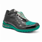 Mauri 8900 2 Baby Crocodile / Embossed Patent Sneakers Black / Leaf Green / Grande