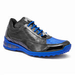 Mauri 8900 2 Baby Crocodile / Embossed Patent Sneakers Black / Royal Blue