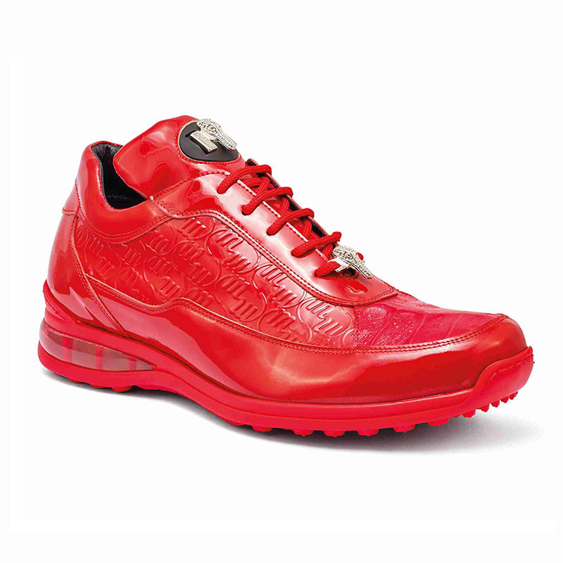 Mauri 8900 2 Baby Crocodile / Embossed Patent Sneakers Red