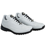 Mauri 8900-2 Bubble Ostrich & Patent Leather Sneakers White
