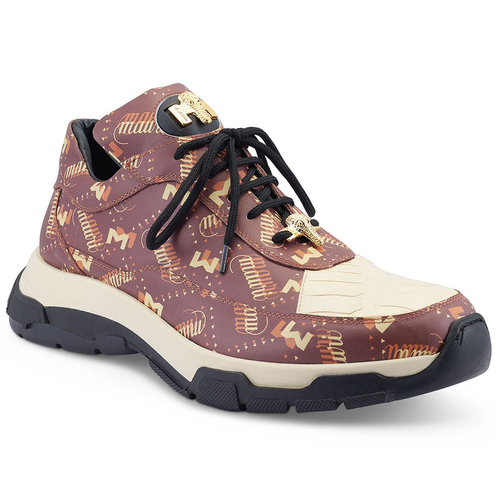 Mauri 8900/2 Calfskin / Baby Crocodile Sneakers Multi Brown