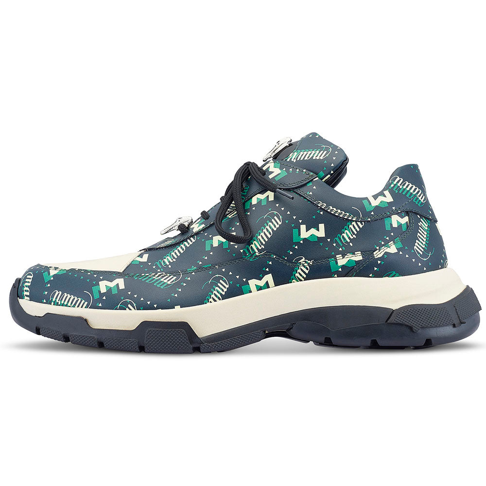 Mauri 8900/2 Calfskin / Baby Crocodile Sneakers Multi Green