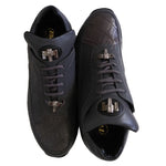 Mauri 8900 Croc & Patent Sneakers Medium Gray