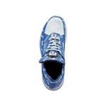 Mauri 8900/2 Press Patent / Baby Crocodile Sneakers M Shade Print Blue / White