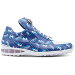 Mauri 8900/2 Press Patent / Baby Crocodile Sneakers M Shade Print Blue / White