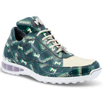 Mauri 8900/2 Tag Calfskin / Baby Crocodile Sneakers M Shade Print Green / Cream