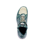 Mauri 8900/2 Tag Calfskin / Baby Crocodile Sneakers M Shade Print Green / Cream