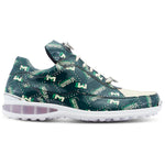 Mauri 8900/2 Tag Calfskin / Baby Crocodile Sneakers M Shade Print Green / Cream