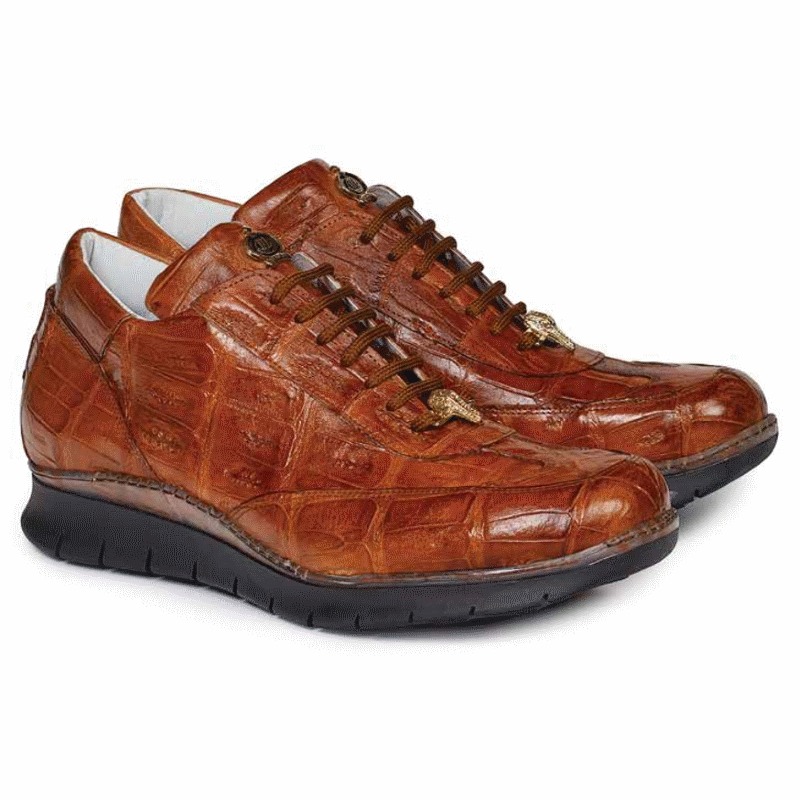 Mauri 8932 Borromini Crocodile Sneakers Cognac