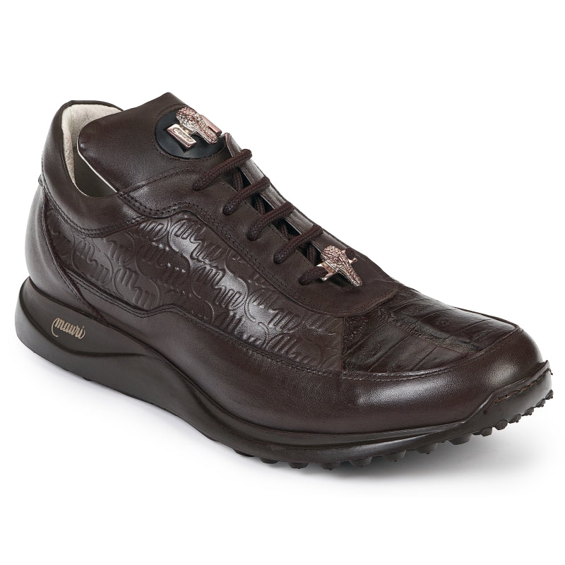 Mauri 8900 Nappa & Crocodile Sneakers Brown (Special Order)