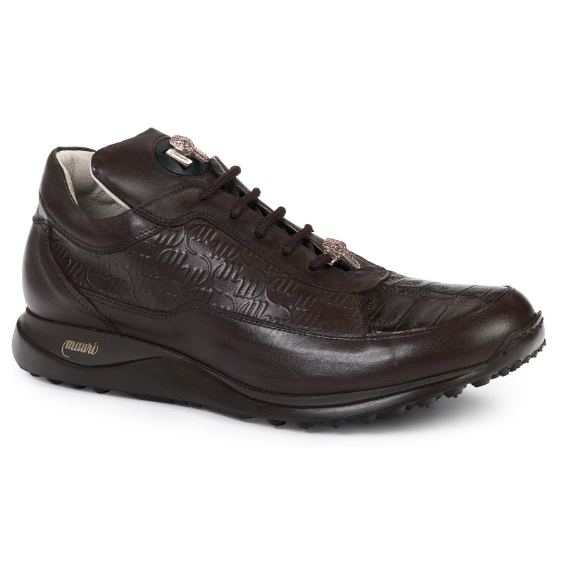 Mauri 8900 Nappa & Crocodile Sneakers Brown