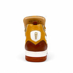 Mauri Abstract 8435 Nappa/Baby Crocodile/Double M Fabric Sneakers Gold/Toffee/White/Beige