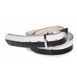 Mauri-Alligator-Belt-Black-White
