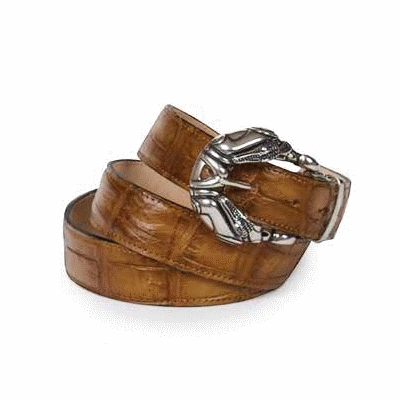 Mauri Alligator Belt Brandy