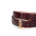 Mauri Alligator Belt Ruby Red