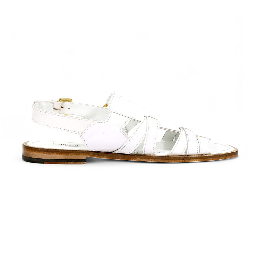 Mauri Antigua 5197 Ostrich Leg Sandals White