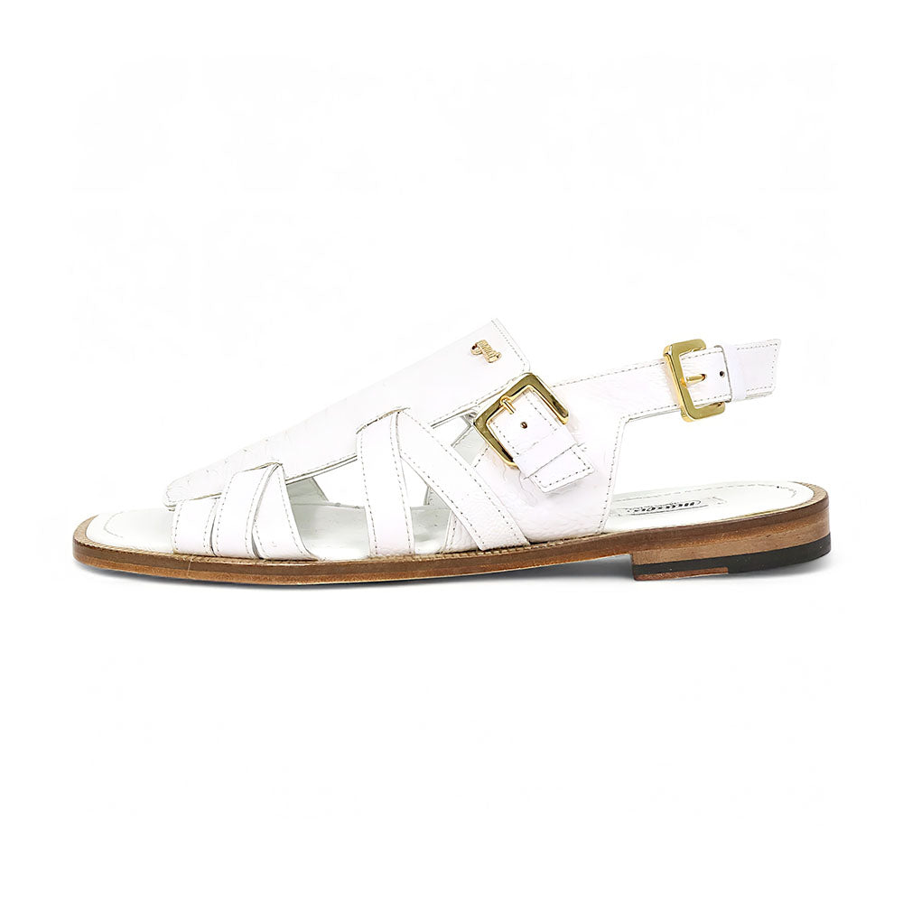 Mauri Antigua 5197 Ostrich Leg Sandals White